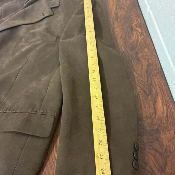 Barrington Faux Suede Sport Coat Mens 40R Brown Blazer - Picture 12 of 12